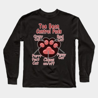 Toe Bean Cat Paw Pads Kitty Gamer Controller Long Sleeve T-Shirt